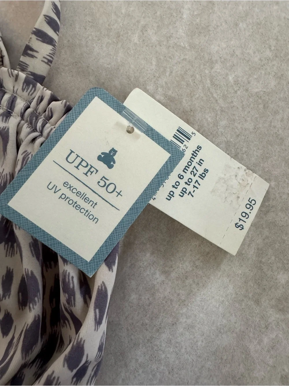 Baby Gap Newborn 0-6 Months Girls UPF 50+ Leopard Print One-Piece Swimsuit NWT